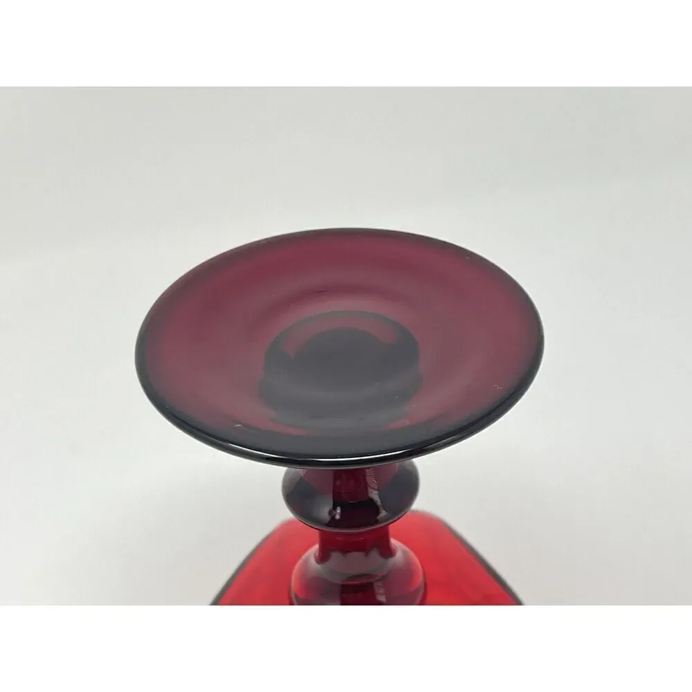 Vintage Bryce Antique Ruby Red Champagne Sherbet Coupe Glass 5”